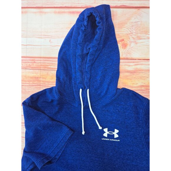 Under Armour Mens Loose Fit Blue Short Sleeve Hoodie Large - Picture 4 of 9
